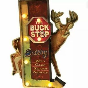 Metal 3- dimensional LED Bar Sign - Buck Stop